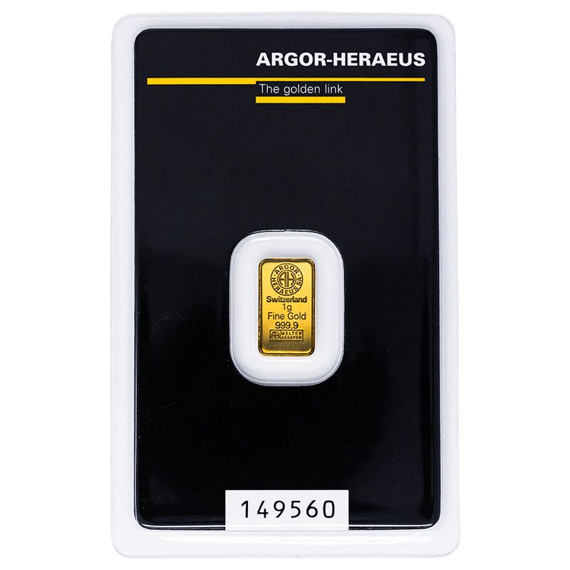 1 Gram Argor Heraeus Kinebar Gold Bar