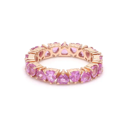Pink Sapphire Heart Upside Down Ring