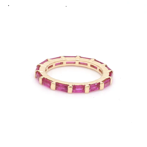 Ruby Horizontal Baguette Ring