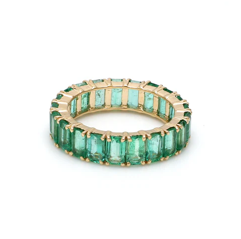 Emerald Octagon Eternity Ring