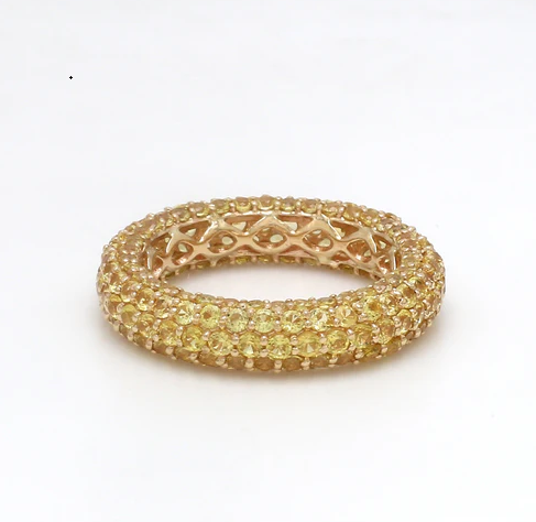 Yellow Sapphire Pave Ring