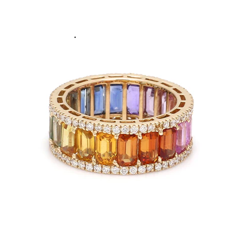 Venice Rainbow Sapphire Ring