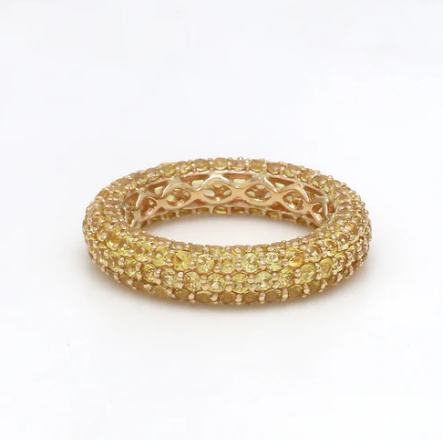 Yellow Sapphire Pave Ring