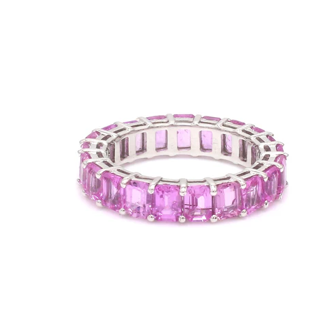 Pink Sapphire Octagon Prong Set Ring