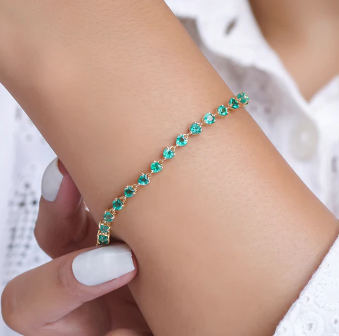 Emerald Heart Bracelet
