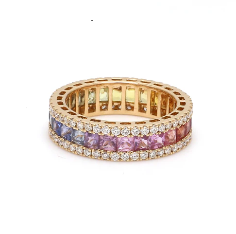 Geneva Rainbow Sapphire Ring