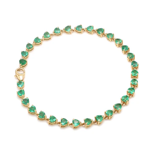 Emerald Heart Bracelet