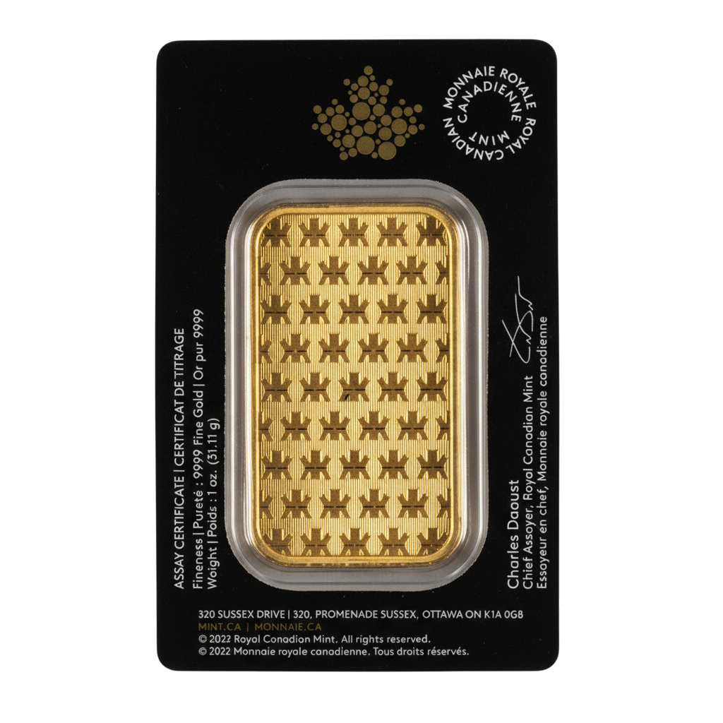 1 oz Royal Canadian Mint Gold Bar