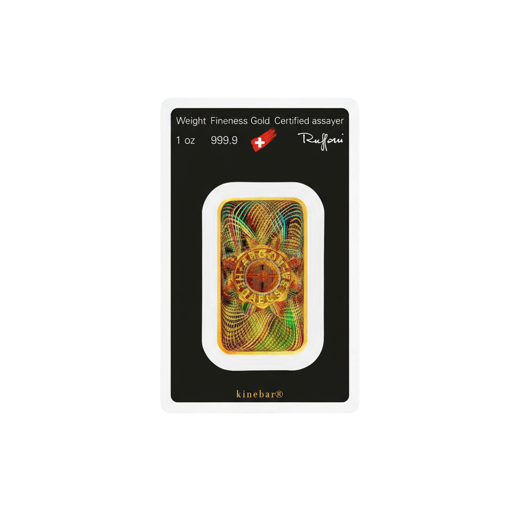 1 oz Argor Heraeus Kinebar Gold Bar