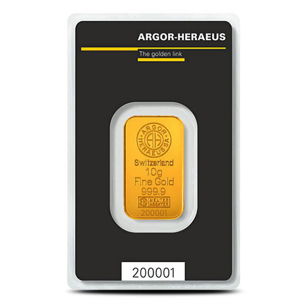 10 Gram Argor Heraeus Kinebar Gold Bar