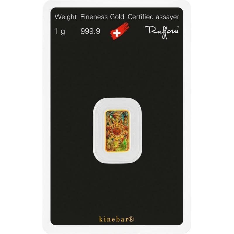 1 Gram Argor Heraeus Kinebar Gold Bar