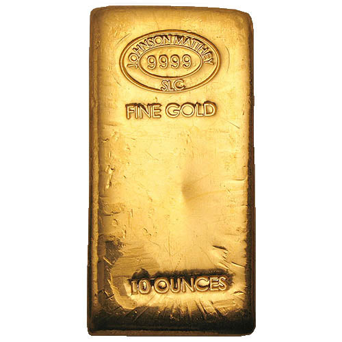 10 oz Johnson Matthey Gold Bar