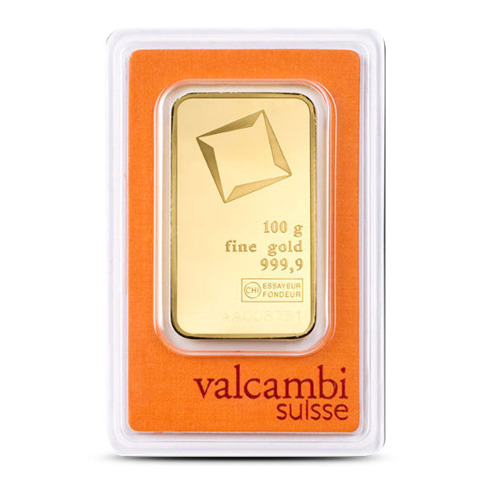 100 Gram Valcambi Gold Bar