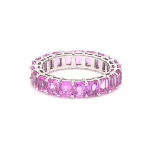 Pink Sapphire Octagon Prong Set Ring