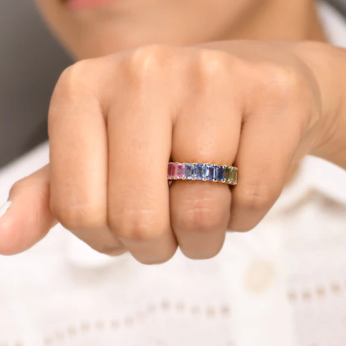 Newyork Rainbow Sapphire Ring