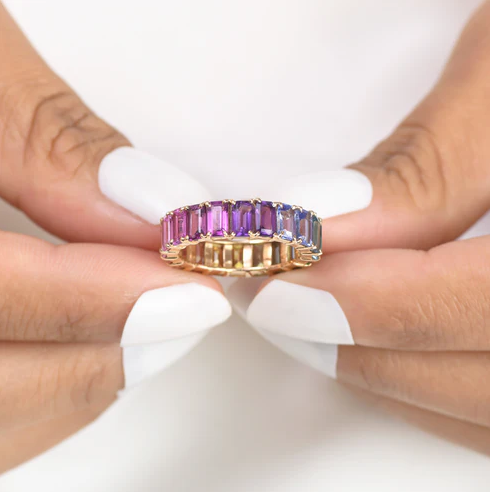 Rainbow Gemstone Vibrant Eternity