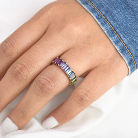 Rainbow Gemstone Vibrant Eternity