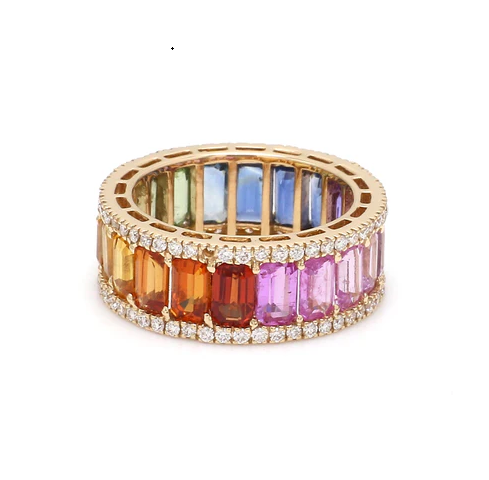 Venice Rainbow Sapphire Ring