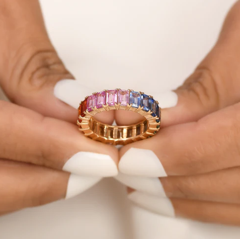 Newyork Rainbow Sapphire Ring